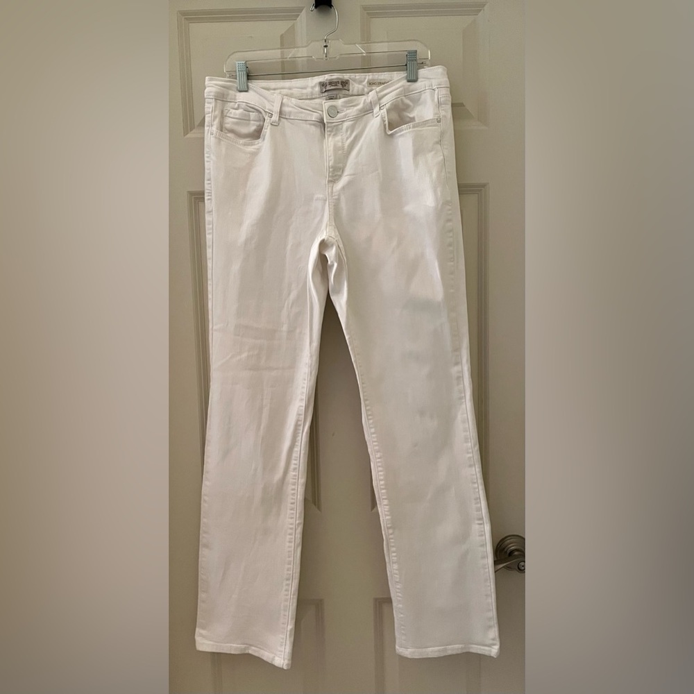 Vintage America Blues The Boho Straight Women's White jeans -size 12